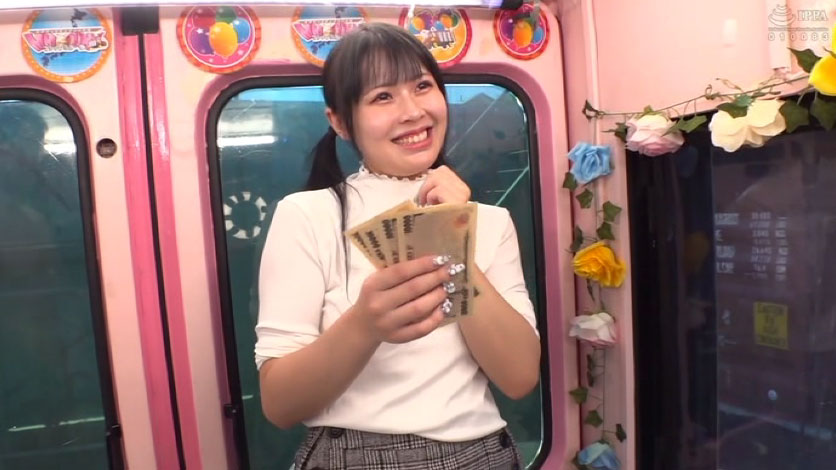 ニットパイスラJDの巨乳鷲掴み！