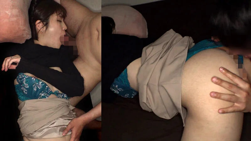 寝ている美女に無断でイタズラ…