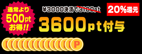 3000円決済